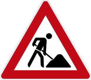 Schild Baustelle